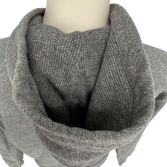 RARE Polo Ralph Lauren XS Full Zip HTR Gray Waffle Hoodie Pony Jacket Cotton Y2K - Picture 13 of 15